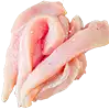tiras de pollo (crudas, que se encuentran cerca de las pechugas de pollo)