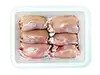 muslos de pollo deshuesados y sin piel, cortados en cuartos