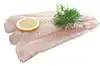 filetes de fletán, pescado sin piel o bacalao