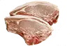 introduzca filetes de cerdo cortados, de aproximadamente 1/2-3/4 de pulgada de grosor (1 por persona, 2 por un gato hambriento)