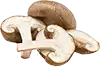 setas shiitake frescas, sin tallos y cortadas en rodajas