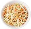 ensalada de brócoli de TJ's O 2 zanahorias en juliana y 1 1/2 tazas de floretes de brócoli