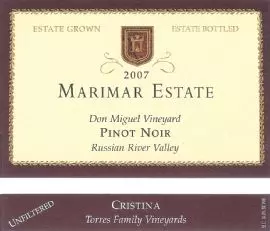 Finca Marimar Viñedo Don Miguel Cristina Pinot Noir
