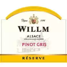 Reserva de Willm Pinot Gris de Alsacia