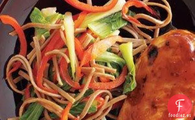 Pollo Dulce Y Picante Con Ensalada Soba