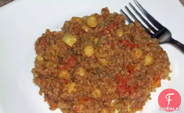 Tomate, Garbanzos y Quinua Tostada