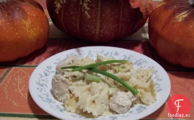 Pajaritas de Pollo y Pajaritas en Salsa de Queso