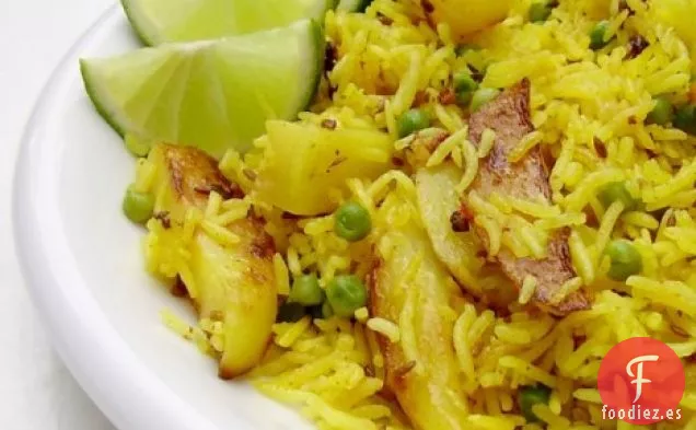 Arroz Con Patatas En Juliana