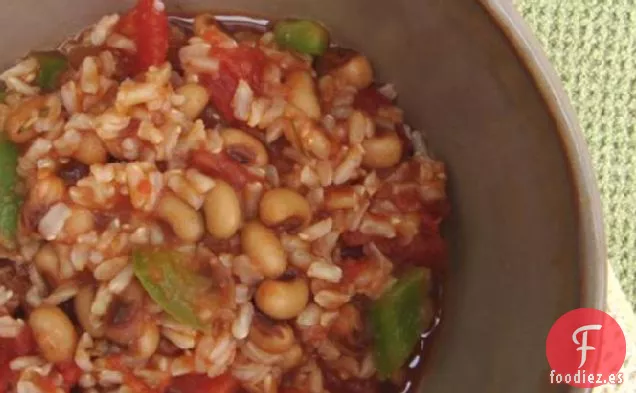 Guisantes Picantes de Ojos Negros y Arroz