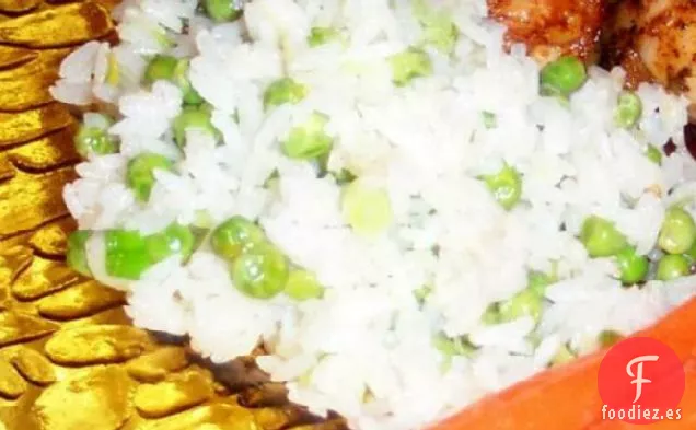 Arroz al Limón con Guisantes y Cebollas Verdes
