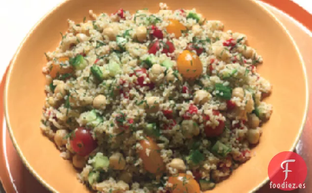 Ensalada de Bulgur, Garbanzo y Pepino