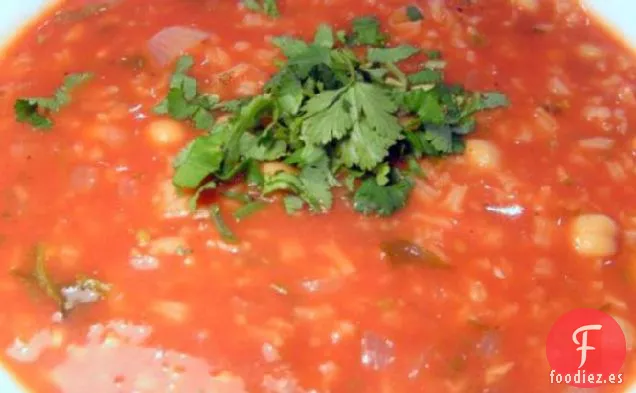 Sopa Egipcia de Garbanzos y Tomate