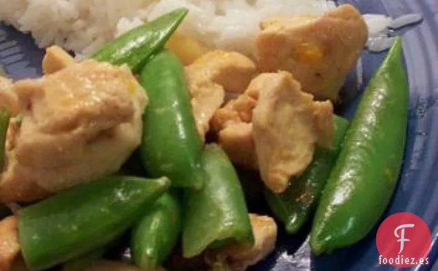 Guisantes a Presión de Pavo y Azúcar en Salsa de Mostaza de Naranja