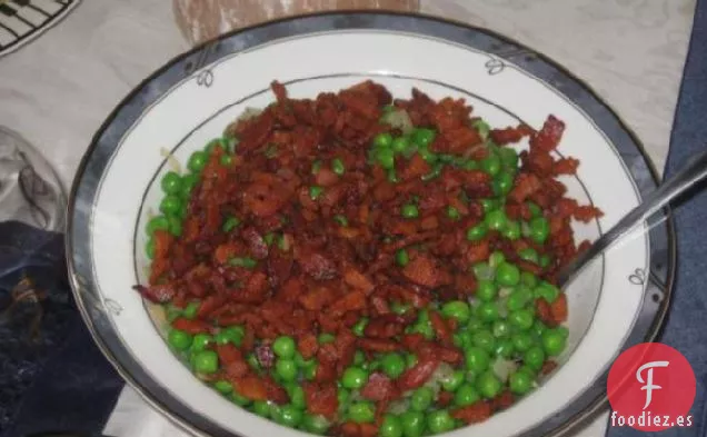 Guisantes Con Chalotas y Panceta