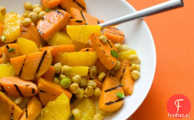 Ensalada de Batata, Naranja y Garbanzos a la parrilla