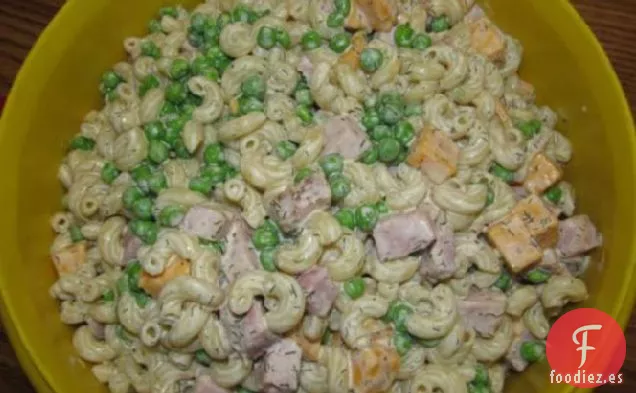 Ensalada de Pasta: Guisantes, Jamón y Queso