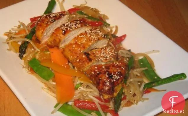 Pechuga De Pollo Picante / Asado Con Verduras Salteadas