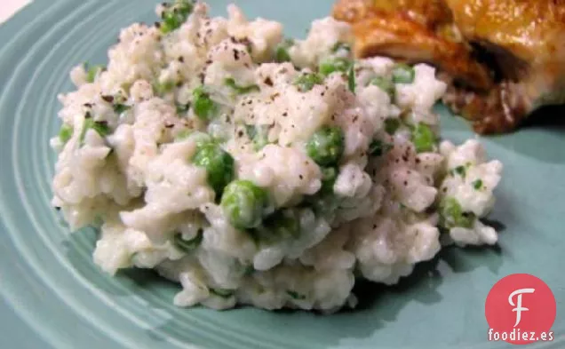 Arroz Cremoso Con Guisantes y Hierbas