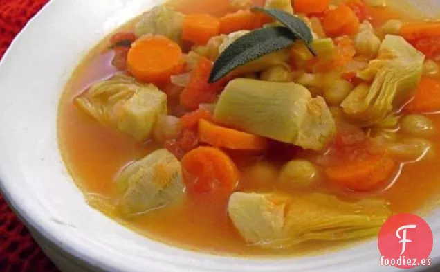 Guiso de Alcachofa y Garbanzos