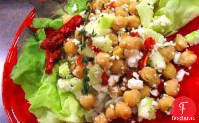 Frijoles Garbanzos y Queso Feta de Wisconsin