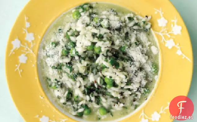 Risotto de Espinacas con Guisantes