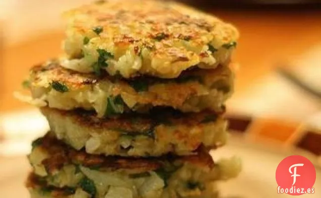Tortitas de Patata con Harina de Garbanzos, Cilantro y Comino
