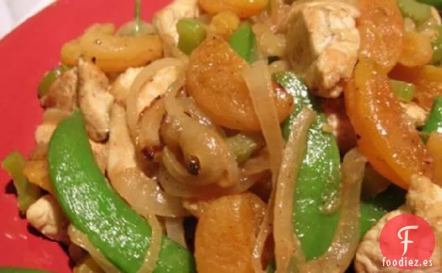 Salteado de Pollo al Albaricoque