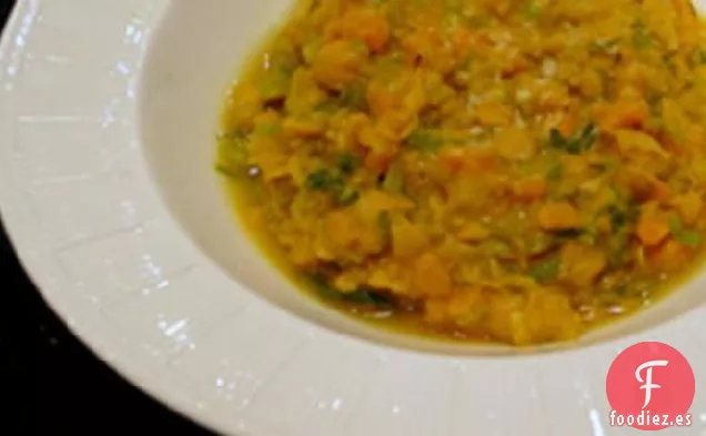 Sopa de Garbanzos, Puerros y Parmesano