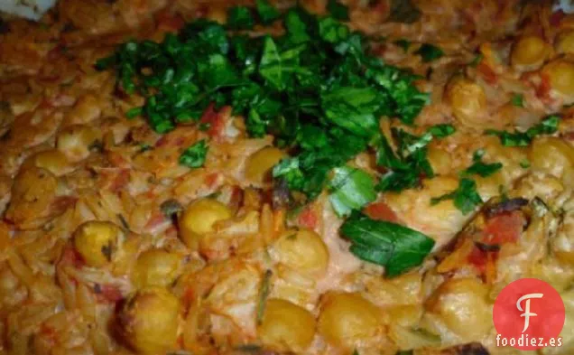Cazuela Cremosa de Garbanzos y Tahini