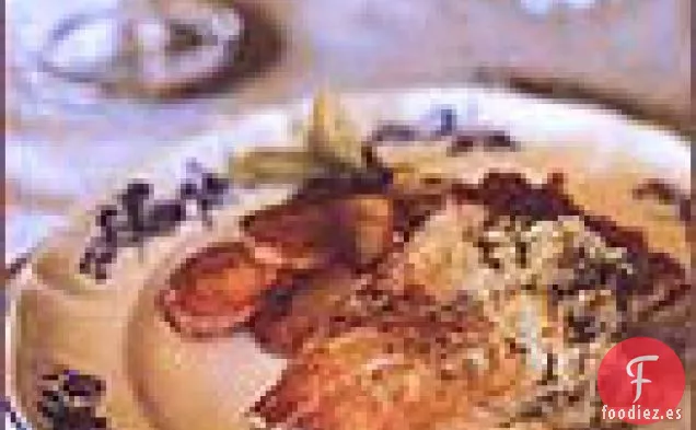 Lubina Asada con Patatas, Cebollas e Hinojo