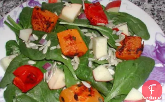 Ensalada de Calabaza Asada y Espinacas