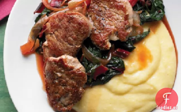Lomo de Cerdo con Acelgas y Polenta