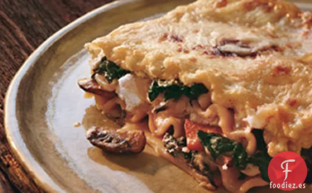 Lasaña de Acelgas con Ricotta y Champiñones