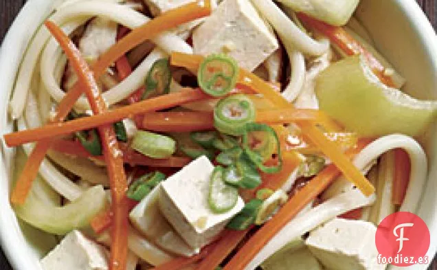 Udon Con Tofu Y Verduras Salteadas