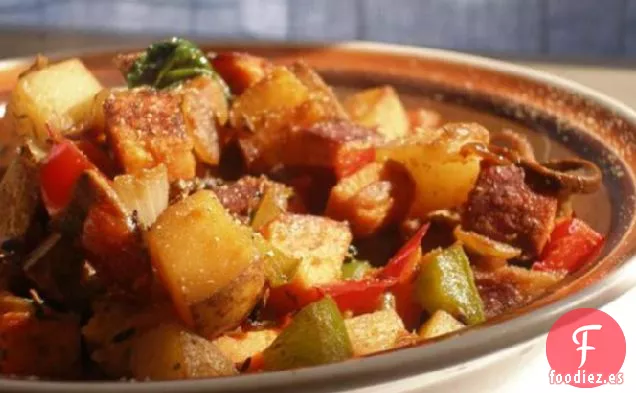 Hachís de Sartén con Pimientos y Verduras