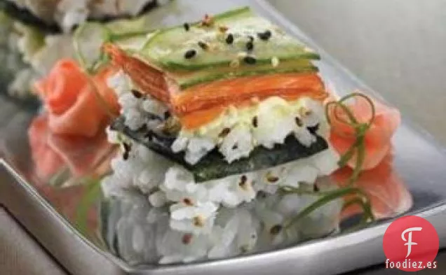 Sensacionales Cuadrados de Sushi de California