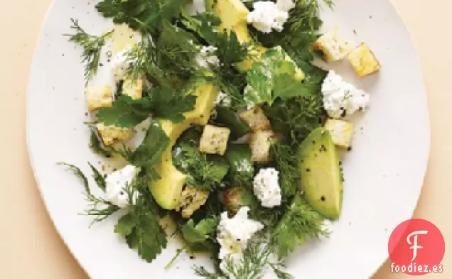 Ensalada de Aguacate con Receta de Queso de Granjero