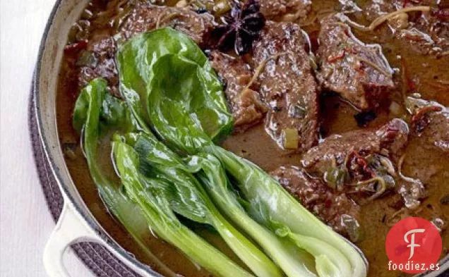 Una olla de Carne estofada al estilo chino
