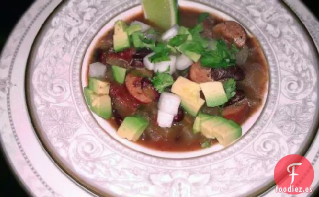 Salchicha Picante y Rica y Chile de Frijoles Rojos (Ww 6 Pointsplus)