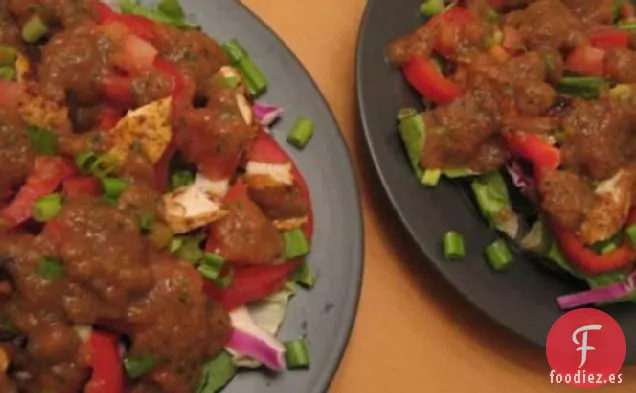 Ww 5 Puntos - Ensalada De Fajita Con Vinagreta De Salsa