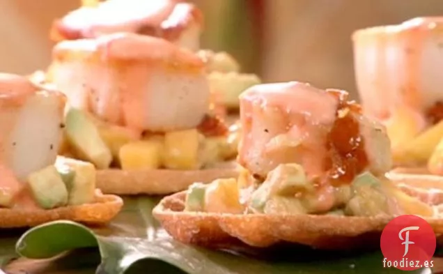 Vieiras con Mango y Aguacate