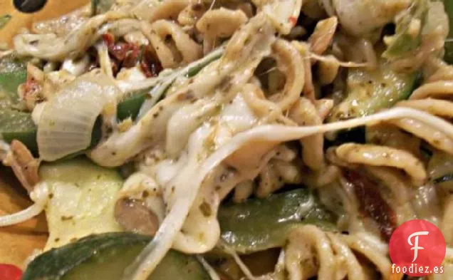 Pasta al Pesto Descarada y Verduras