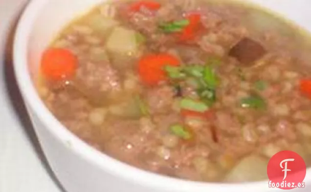 Sopa de Estragón y Pavo