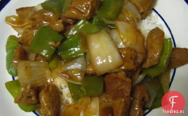 Bistec de Pimiento Vegano (También conocido como Falso de Pimienta)