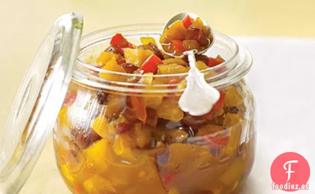 Chutney de Piña al Curry y Frutas de Hueso