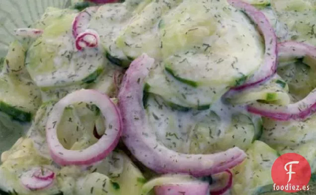 Ensalada Cremosa de Pepino