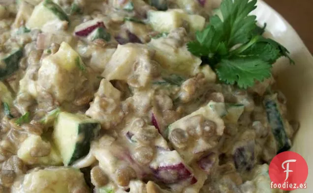 Ensalada de Lentejas, Cebolla y Pepino