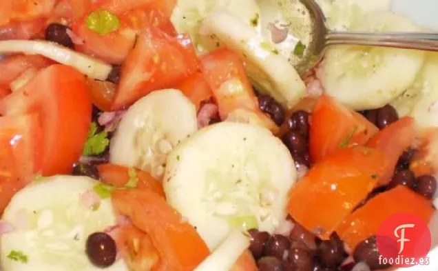 Ensalada de Pepino, Tomate y Cebolla Roja