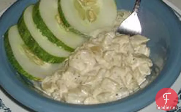 Pepinos Cremosos Con Mantequilla