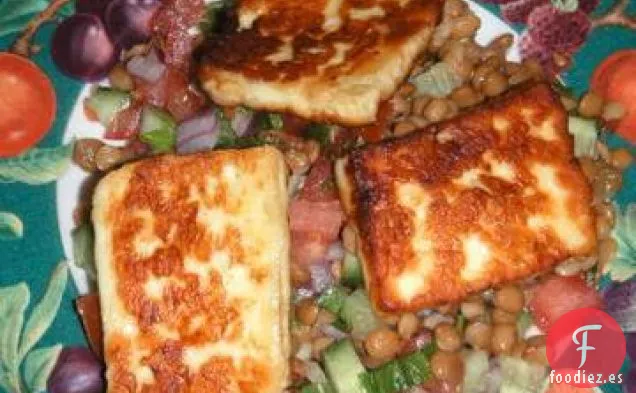 Ensalada de Halloumi y Lentejas